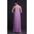 thumbnail image 4 of Bimba Améthyste2 Feuilles Florales et Renoncules Imprimées Vêtements de Nuit pour Femmes Longue Robe Maxi à Bretelles Spaghetti Robe de Nuit Grande, 4 of 5