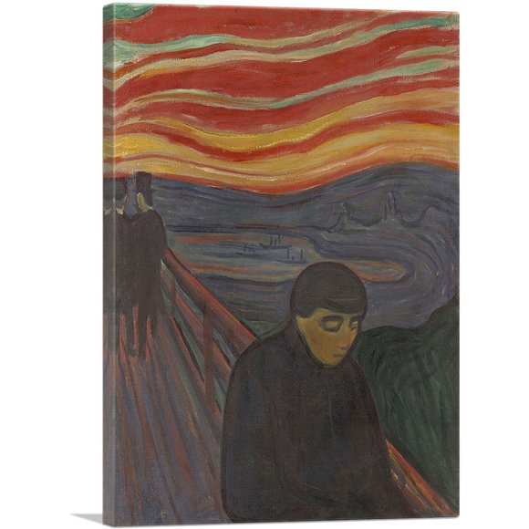 ARTCANVAS Despair 1894 Impression d'Art sur Toile par Edvard Munch - Format : 12 Pouces x 8 Pouces (Profondeur 0,75 Pouces)