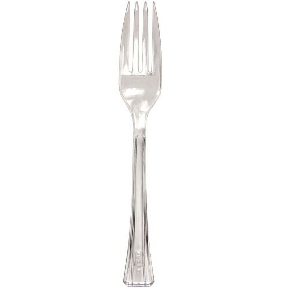 Lillian Tablesettings Plastic Forks | Clear | Pack of 48 Cutlery