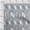 thumbnail image 1 of oneOone Viscose Jersey Fabric Parallelogram & Triangle Geometric Printed Fabric 1 Yard 60 Inch Wide, 1 of 1