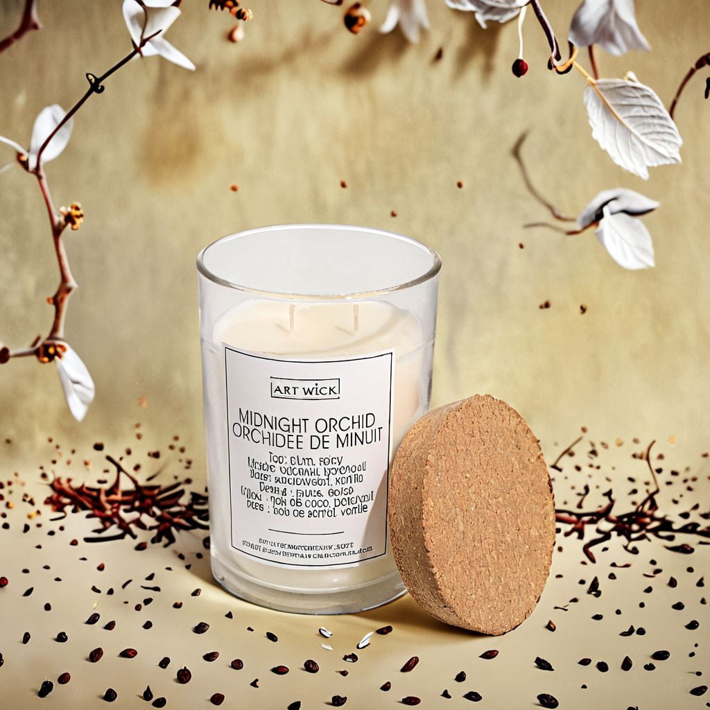 Art Wick 13.9OZ Thym au citron et cire de soja verveine Bougie parfumée mélangée, 1 mèche coton