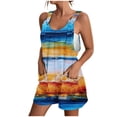 thumbnail image 2 of Gspmoly Short, Short Short pour Femmes, Short d'Été Confortable et Décontracté pour Femmes à Bretelles, Imprimé, avec Poches, Combinaison de Golf pour Femmes jusqu'à 65 % de Rabais Multicolore G, 2 of 5