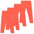 thumbnail image 4 of YUNAFFT Girls Stretchy Soft Leggings 3-12Y 4-Pack Lycra Spandex Pure Color Breathable Base Layer Pants, 4 of 9