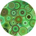 thumbnail image 1 of Ahgly Tapis d'Intérieur Lavable en Machine Rond Vert Algue, 5 Pieds Rond, 1 of 7