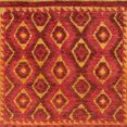 thumbnail image 1 of Ahgly Tapis d'Intérieur Carré Abstrait Orange Rouge, 7 Pieds Carré, 1 of 6