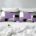 thumbnail image 4 of Erosebridal Purple Geometric Queen Sheet Sets, Rectangle Bedding Queen Size, Abstract Room Decor 4pcs, 4 of 7