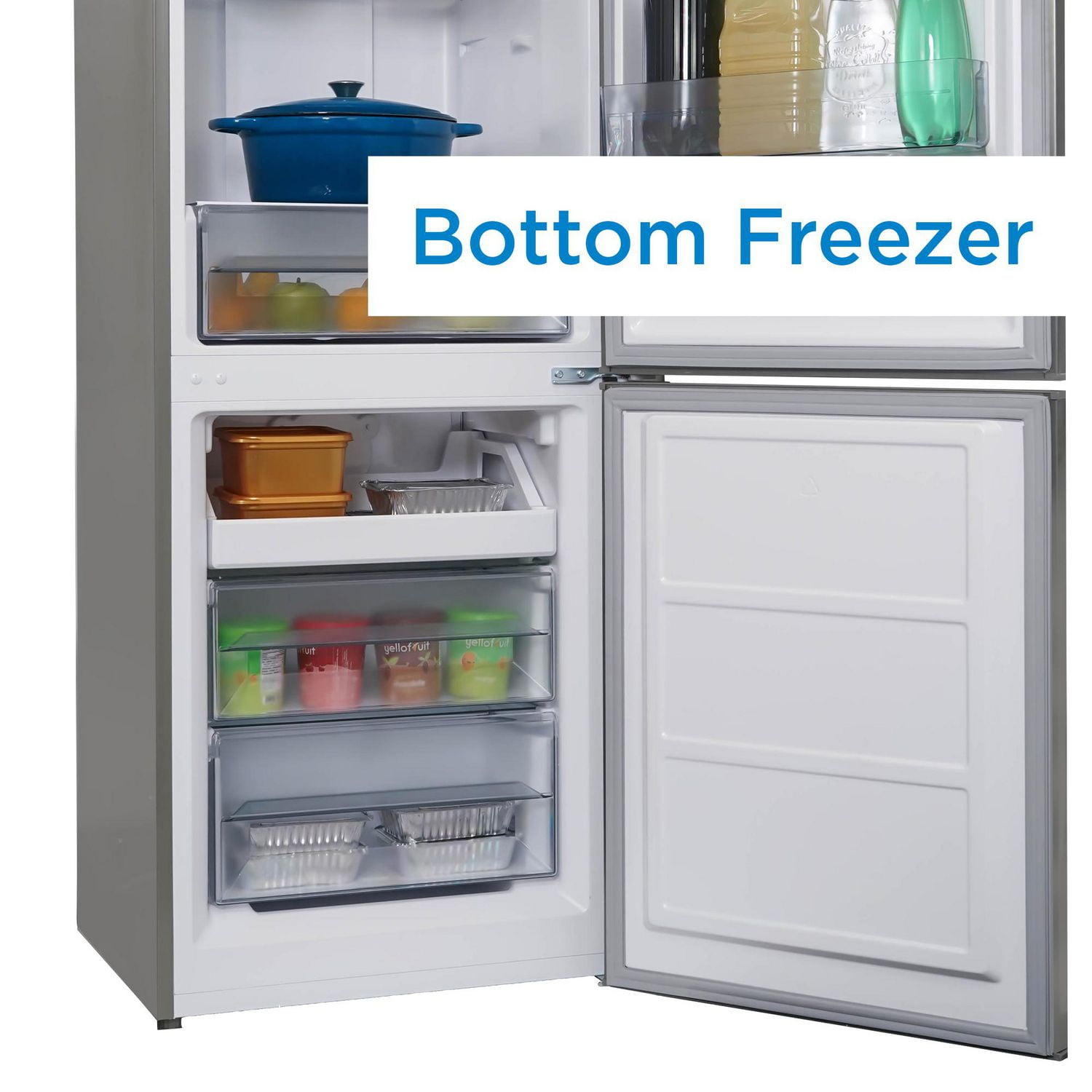 Danby DBMF100B1SLDB 10.3 cu. ft. Compact Fridge Bottom Mount in Stainless Steel