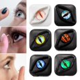thumbnail image 3 of Contact Lens Cases (empty)- Animals Spooky & Stylish Halloween Eye Contacts Lens Storage Holder Leakproof Daily Organized Box Halloween Colored Dragon Eye Lenscase, 3 of 6