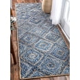 thumbnail image 2 of Aizza Trends Hand Made Hand Braided Natural Jute and Denim Floor Area Rug / Floor Carpet Rug / Natural Jute Rug, 2 of 5