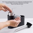 thumbnail image 3 of Dishwashing Liquid Dispenser Set, Unique Rusts Resistant Easy To Wash Dish Soap Dispenser Set Storage Rack Space Saving  for Sundries, 3 of 7