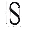 thumbnail image 3 of LJNYFDC Camping Gear Accessory 2Pcs Colored Carabiner Zipper Lock Clips Strong Load bearing Portable Camping Keyring S shaped Carabiners, 3 of 7