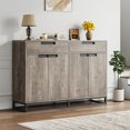 thumbnail image 4 of 55" Buffet Cabinet with 2 Drawers & 4 Doors - Large Kitchen Dining Room Storage Organizer, Freestanding Accent Furniture, 4 of 8
