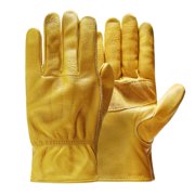 Faux Leather Work Gloves Durable Work Gloves for Outdoor Construction Welding Heat-resistant