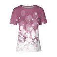 thumbnail image 4 of Dealovy T-Shirts pour Femmes Décontractés à Manches Courtes Tuniques Imprimées Col Ras du Cou Été Amples Confortables Blouses, 4 of 4