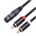 thumbnail image 1 of 3 Pin XLR Female to Dual Male Y Splitter Cable,Mixer Amplifier Audio Cable,Stereo Audio Interconnect Cable, 3 Meter, 1 of 8