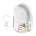 thumbnail image 4 of MERIGLARE Clear Figure Display Bag with Keychain Mini Doll Storage Bag for Mini Figure White Round, 4 of 9