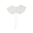 thumbnail image 1 of INSPIRE CHIC Faux Col Détachable, Mini Col Cape à Broderie Semi-Transparente avec Volants pour Blouse Blanc-3, 1 of 5