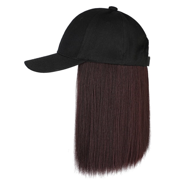 Baseball Cap Hair Straight Hair Hairstyle Adjustable Wig Hat Attached Long Hair