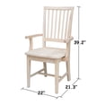 thumbnail image 3 of International Concepts Chaise Latérale Mission avec Accoudoirs, Non Fini, 3 of 5