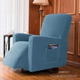 thumbnail image 4 of Subrtex Housse Extensible pour Fauteuil Inclinable 1 Pce, Housse Texturée à Carreaux avec Poches, 4 of 6