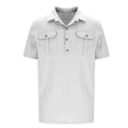 thumbnail image 4 of EOYWHK Big and Tall Linen Shirts for Men Button Up Golf shirts Short Sleeve Collared Business Blouses, 4 of 5