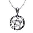 thumbnail image 1 of Bijoux Wiccans pour Femmes et Hommes Collier Pendentif Pentagramme en Acier Inoxydable, 1 of 4