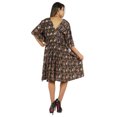 thumbnail image 4 of Moomaya Caftan Court pour Femmes, Robe de Nuit de Couverture, Robe Caftan, Manches Kimono, Tenue de Plage, 4 of 6