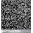 thumbnail image 1 of Soimoi Modal Satin Fabric Floral & Moroccan Damask Fabric Prints by Yard 42 Inch Wide, 1 of 3