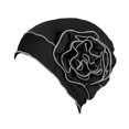 thumbnail image 4 of TISHITA For Ladies Solid Elastic Flower Hat Turban Chemo Cancer Hair Loss Cap Head Wrap black, 4 of 8