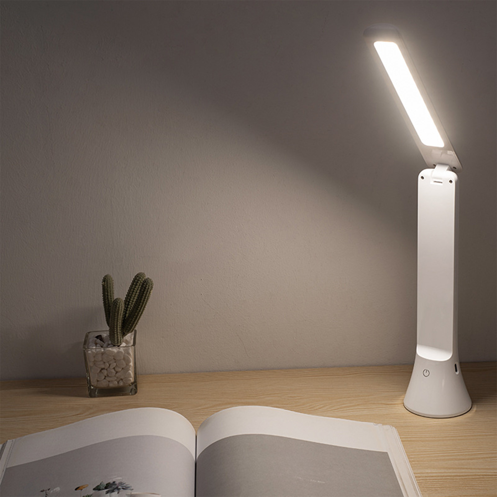 VBXOAE Lampe de Bureau Portable à Double Source Lumineuse pour Étude et Lecture Douillettes avec Luminosité Réglable, Lampe de Poche Légère et Multifonction pour Ou Usage en Résidence