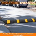 thumbnail image 4 of Speed Bump,84" Rubber Speed Bumps, 1 Pack 2 Channel Modular Speed Hump 25000LBS Capacity, Cable Ramps Hose Protector Ramps for Asphalt Concrete Gravel Driveway with 2 End Caps and 6 Bolt Spikes, 4 of 10
