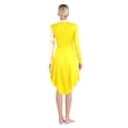thumbnail image 4 of RUNQHUI Women's Metallic Gold Color Block Liturgical Praise Dance Dresses Church Robe Worship Skirt Yellow XL, 4 of 7