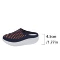 thumbnail image 4 of Platform Sandals Women Slide Closed Toe Fabric Mesh Breathable Walking Shoes Dark Blue, 4 of 9