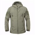thumbnail image 2 of Men Autumn Winter Soft Shell Shark Skin Clothes  Waterproof Military Clothing Jacket Black 4XL, 2 of 7