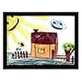 thumbnail image 2 of RAS Kids Art Frame - Boxed Style Wide Frame Edge Construction Paper Removable Acrylic Pane Cardboard Backing with Hooks - [Black - 9x12"], 2 of 4