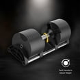 thumbnail image 4 of MotionGrey Adjustable Dumbbell 9-53 LB with 2-Second One-Hand Twist, 6 Weights in 1 Modern Compact Design, Durable Build, Anti-Slip Handle, Bonus Hand Grip & Jump Rope & Towel, 4 of 11