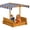 Red, variant on Outsunny Covered Sandbox with Lid & Adjustable Canopy for Kids, Red