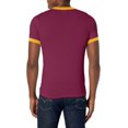 thumbnail image 3 of Ringer T-Shirt S Maroon/Gold, 3 of 3