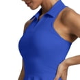 thumbnail image 4 of Miqool Robe de Golf et de Tennis pour Femme, Entraînement Athlétique, Robe d'Été, Col en V, Robe Portefeuille, Ligne A, Sans Manches, Robes Fluides, 4 of 5