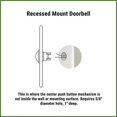 thumbnail image 4 of Waterwood Square Stainless Steel Doorbell - Wired Modern Push Button, 4 of 4