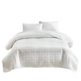 thumbnail image 2 of Wzzjkit Double Sided Washed Cotton Quilted Bed Cover 3 Pcs Set Solid Colo Pillowcase20x26in, 2 of 6