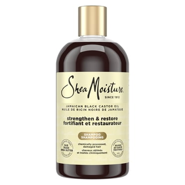 SheaMoisture Shampoo Strengthen & Restore for Damaged Hair Black Castor Oil, 384 ml