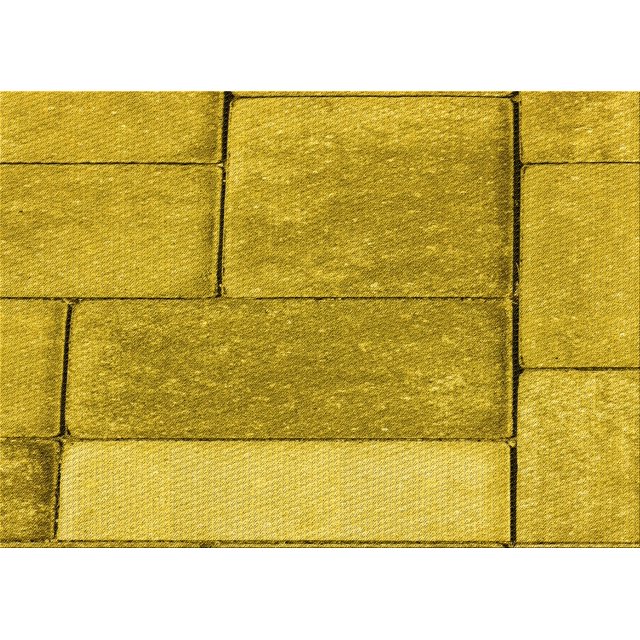 Ahgly Company Tapis d'Intérieur Lavables en Machine, Rectangle Transitionnel Doré Foncé, 8' x 12'