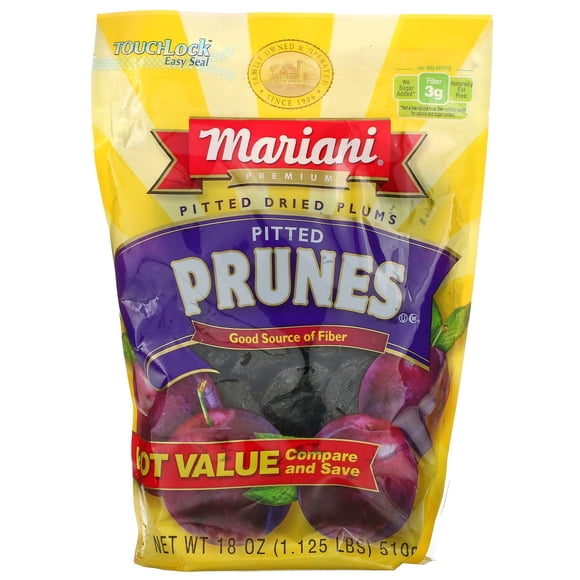 Mariani Fruits Séchés, Pruneaux Dénoyautés de Qualité Supérieure, 18 oz (510 g)