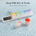 thumbnail image 4 of Weekly Pill Organizer Magnetic Removable Pill Box Day Time a Day Large Pill Case Travel Week Once Daily Medication Dispenser Medicine Container Holder for Supplement Vitamin Blac, 4 of 6