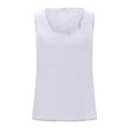 thumbnail image 4 of Plebaso Débardeurs pour Femmes Col Rond Sans Manches T-Shirts Couleur Unie Décontractés Amples T-Shirts Basiques pour Femmes, 4 of 7
