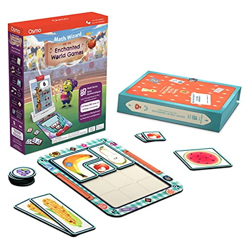 Osmo - Math Wizard and the Enchanted World Jeux iPad & Fire Tablette-âges 6-8/Grades 1-2-Fondations de la Multiplication-Inspiration du Curriculum-Jouet STIM-Enfants-Garçon & Fille(Base Osmo Requise