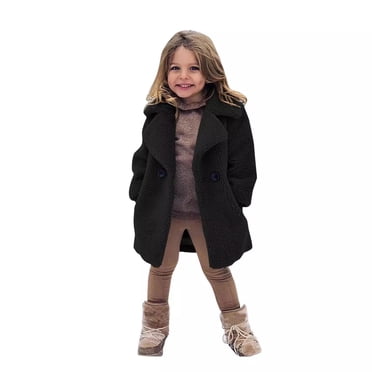 matoen Toddler Kids Girls Fleece Jacket Coat Fall Winter Warm Coat Outerwear Jacket