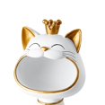 thumbnail image 2 of Lucky Cat Statues Feng Shui Figurine Sculpture Home Key Animal Sculpture Sundries Storage Home Decor White, 2 of 8