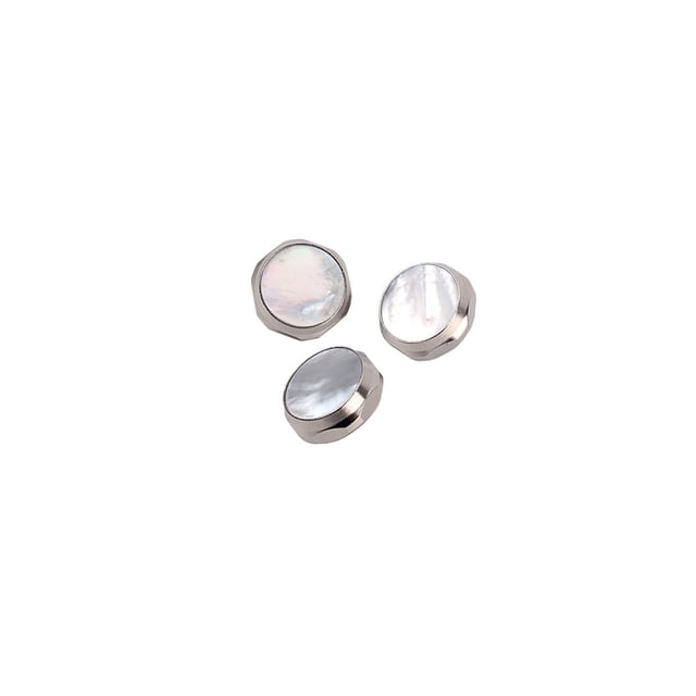 Wweixi 3 Pieces Trumpet Button Replacement Universal Repair Component Small Metal Music Playing Fingers Keys Brass Instrument Component Type 4